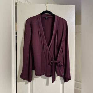 Massimo Dutti Silky Wrap Top